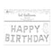 Silver Birthday Balloon - EUROWRAP Happy Birthday Foil Decoration